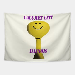 Calumet City Smiley Water tower Tapestry