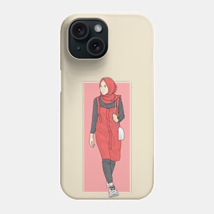 Girl In Red Dress Phone Case