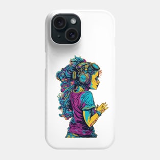 Girl with Headphones Phone Case