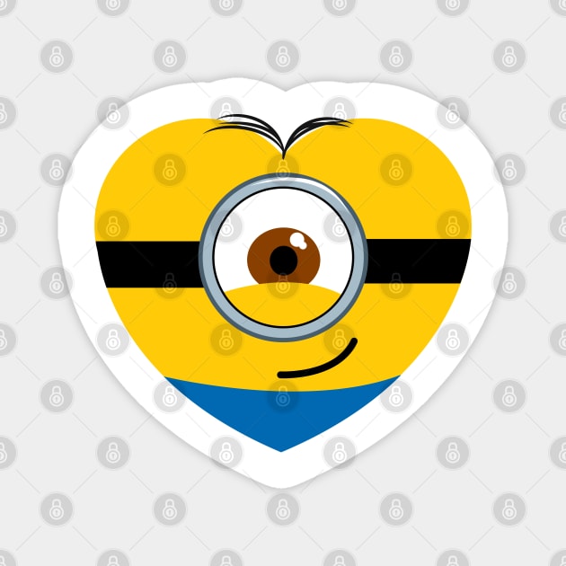 minion heart Magnet by samuzai