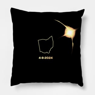 Solar Eclipse 2024 Ohio Pillow