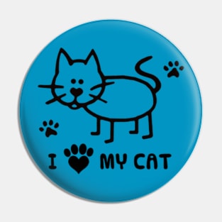 I Love My Cat Pin