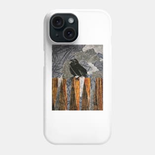 Black Bird on a Gray Day Phone Case