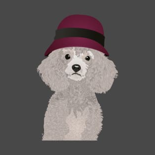 Sweet Poodle with Cloche for Poodle Parents T-Shirt