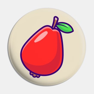 Guava Fruit Cartoon Pin