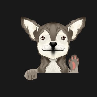 Cute chihuahua dog waving hand T-Shirt