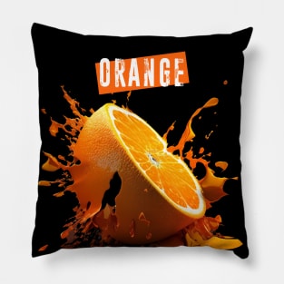 Smashed Orange: A Burst of Empty Rhetoric with a Dark Background Pillow