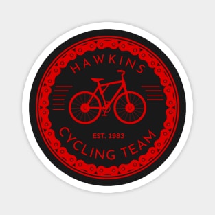 Hawkins Cycling Team III - Black - Funny Magnet