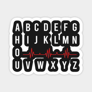 PQRST Nurse Alphabet Nurse Electrocardiogram, Student Nursing Graduation nurse nursing school Gift Magnet