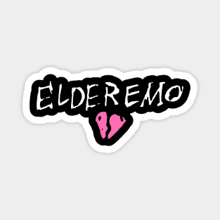 Dark and Gritty Elder Emo broken heart text Magnet