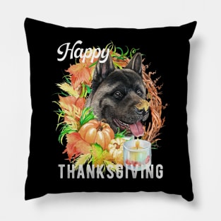 American Akita Dog Owner Thanksgiving Celebration Harvest Theme Pillow