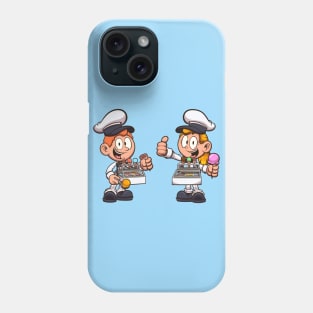 Boy And Girl Selling Ice Cream Phone Case