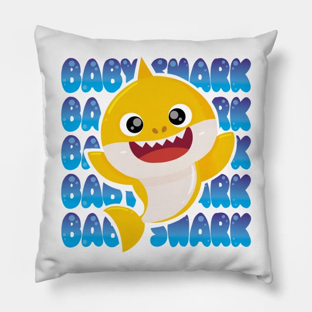 Baby Shark Pillow by Artsyvoura