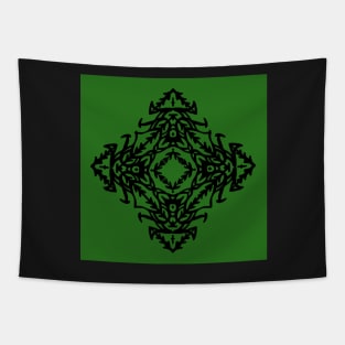 Black and Sage Pattern Tapestry