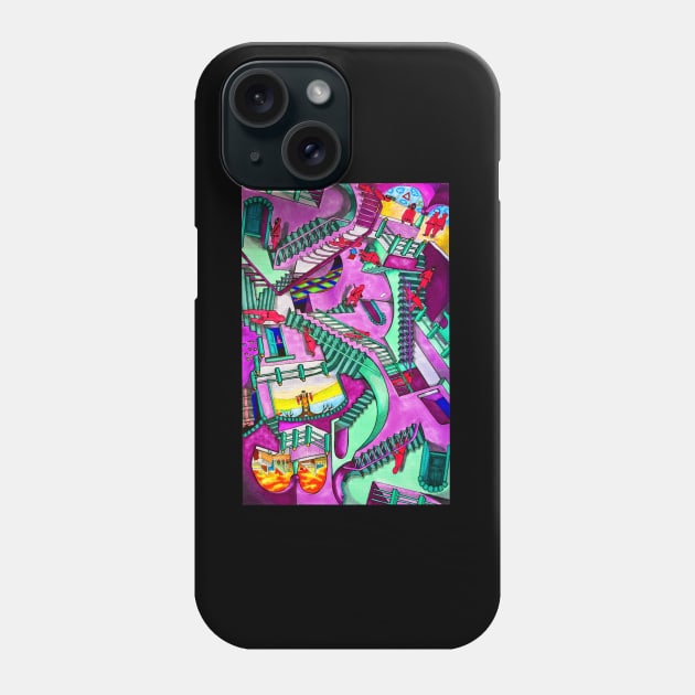 Stairway Games Phone Case by AmysBirdHouse