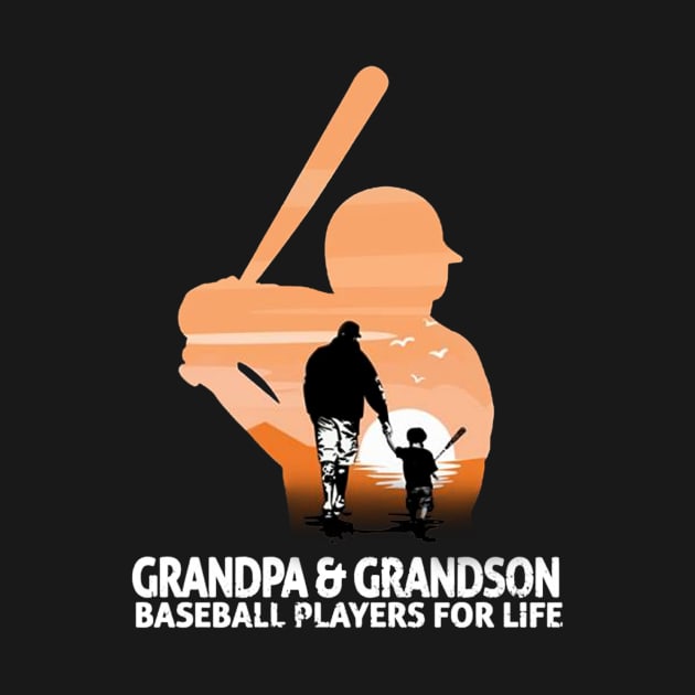 Grandpa & Grandson Baseball Players For Life Costume Gift by Ohooha