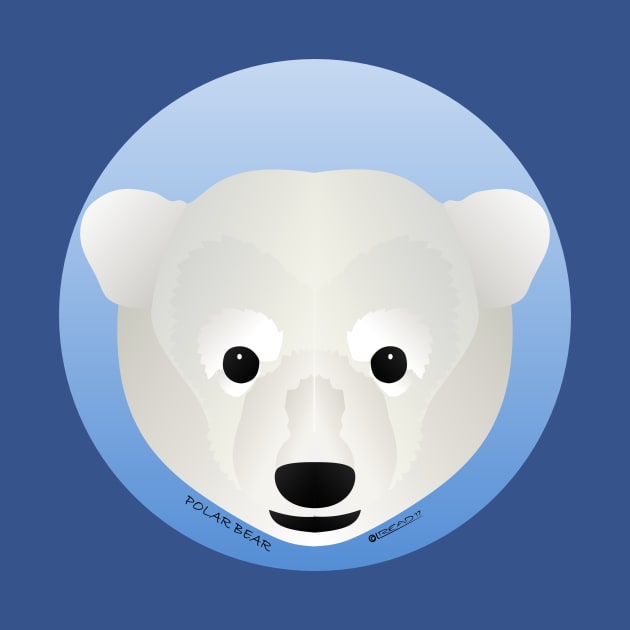 Baby Polar Bear Face by FunkilyMade