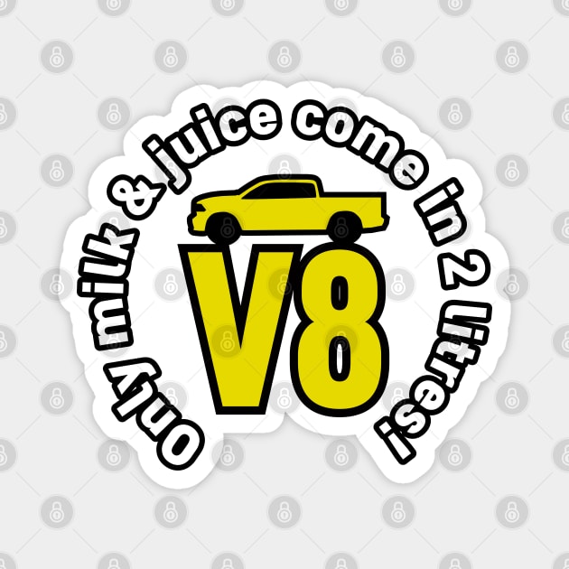 V8 engine pickup truck Magnet by mfz