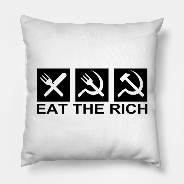 Socialist Series: Eat the Rich Pillow by Jarecrow 