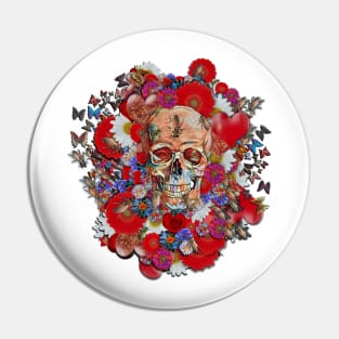 Skull Flower Power 18 Pin