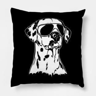 Funny Proud Dalmatian sunglasses cool dog Pillow