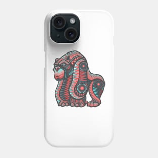 Mexican gorila hand drawn vector illustration Phone Case