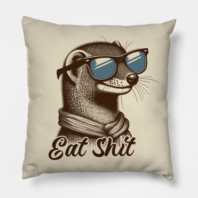 Eat Shit Mongoose Pillow by Trendsdk