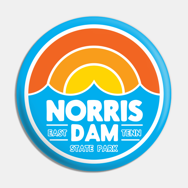 Norris Dam Sunset Design Pin by jepegdesign