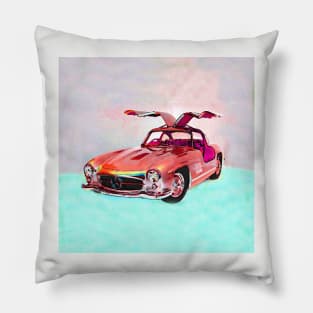 Gullwing Classic Car Pillow