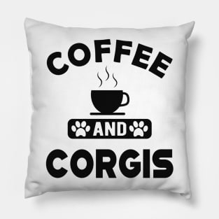 Corgi Dog - Coffee and corgies Pillow