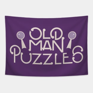 Old Man Puzzles Tapestry