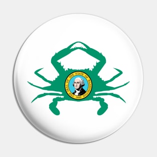 Washington Crab Flag Pin