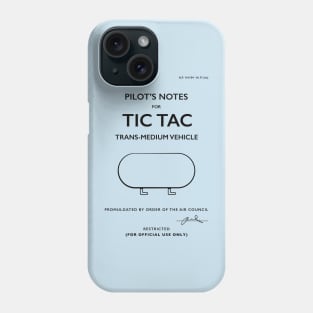 Tic Tac UAP Pilot Notes Phone Case