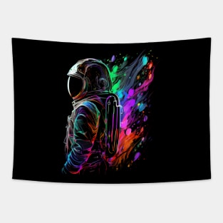 Outer Space Splash Art Colorful Fun Spaceman Tapestry