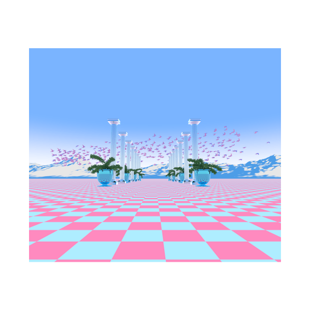 Vaporwave Landscape by AxiomDesign