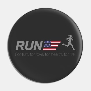 Run for life USA Pin