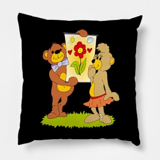 teddy bears in love Pillow