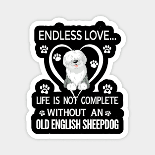 Old English Sheepdog Tshirt Magnet