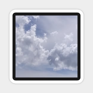 Summer Cloudy Day With Blue Sky and Gray Clouds Magnet