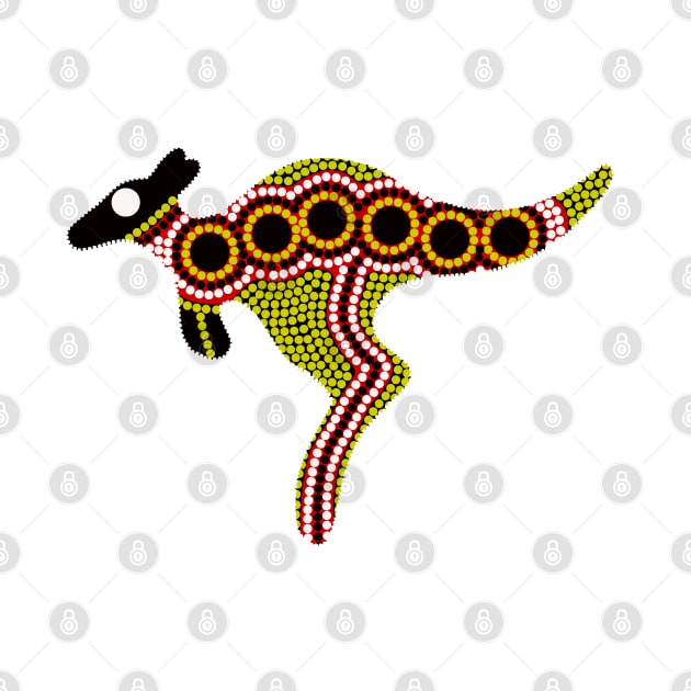 Aboriginal Art Kangaroo by hogartharts