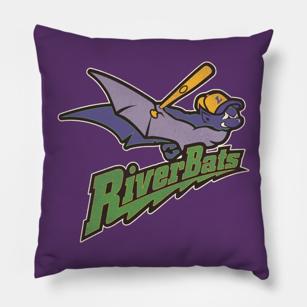 Defunct Louisville Riverbats Baseball Team Pillow by Defunctland