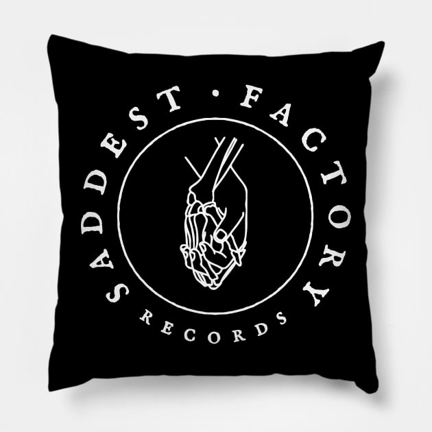 Saddest Factory Records Pillow by JosephSheltonArt