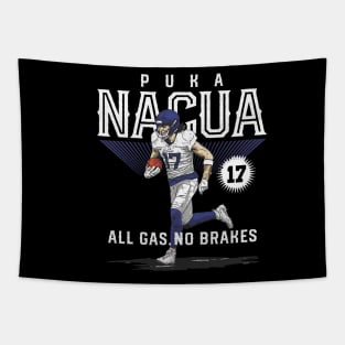 Puka Nacua Los Angeles R All Gas No Brakes Tapestry