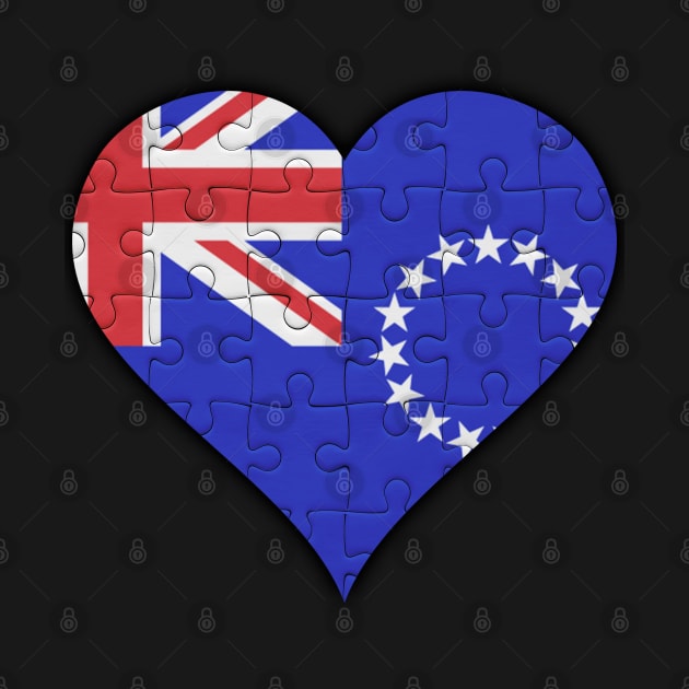 Cook Islander Jigsaw Puzzle Heart Design - Gift for Cook Islander With Cook Islands Roots by Country Flags