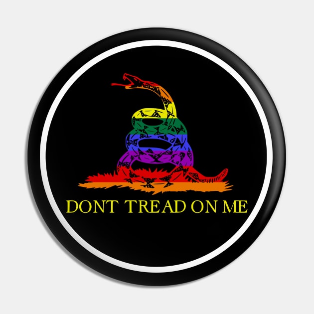 Rainbow Gadsden Flag Pin by Shared Reality Shop