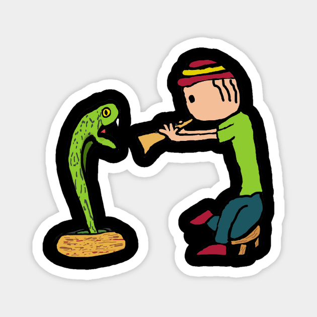 Snake Charming Magnet by Mark Ewbie