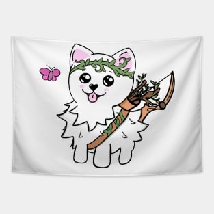 Pomeranian DND Ranger | or Druid | Fantasy Art | DND Dogs Tapestry