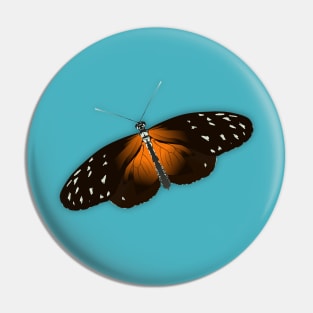 Tiger long wing butterfly Pin