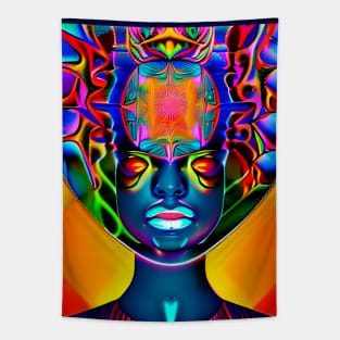 Techno-Shaman (20) - Trippy Psychedelic Art Tapestry