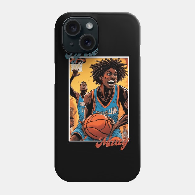 Tyrese Maxey Philadelphia victor illustration design Phone Case by Nasromaystro